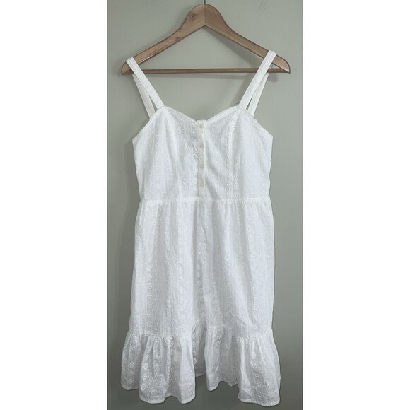 Brandy Melville Sundress Ruffle Tie Back One Size Tianna Dress V Neck 100%cotton - Picture 4 of 11